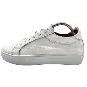 Ateliers Shoes Mens Size‎ 41 White Woven Leather Low Top Casual Sneakers Comfort